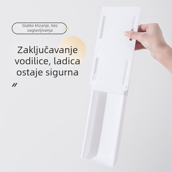 Kutija za pohranu ispod stola s ladicom, skriveni organizator, ABS plast, 18 L, japanski stil