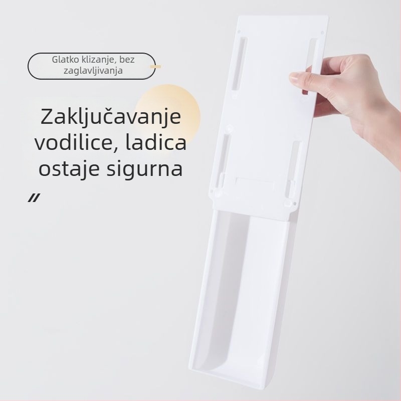 Kutija za pohranu ispod stola s ladicom, skriveni organizator, ABS plast, 18 L, japanski stil