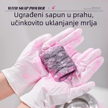 Kuhinjska čistilna krogla iz nerjavnega jekla za odstranjevanje maščob – ne pušča vlaken, varna za posode