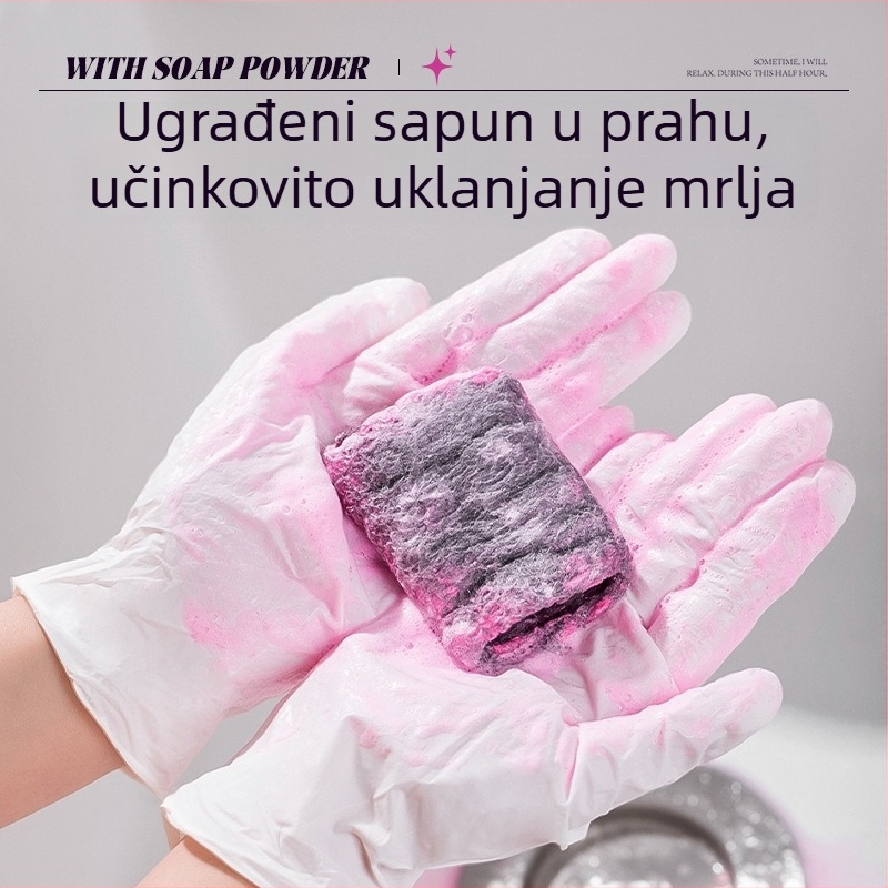 Kuhinjska čistilna krogla iz nerjavnega jekla za odstranjevanje maščob – ne pušča vlaken, varna za posode