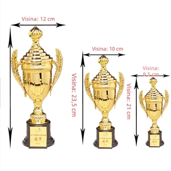 Metalne sportske trofeje za košarku, nogomet, utrke golubova i Taekwondo - prilagodljive, s otiskom logotipa