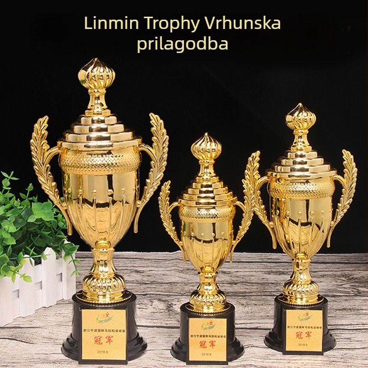 Metalne sportske trofeje za košarku, nogomet, utrke golubova i Taekwondo - prilagodljive, s otiskom logotipa