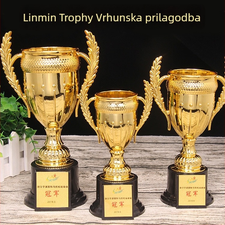 Metalne sportske trofeje za košarku, nogomet, utrke golubova i Taekwondo - prilagodljive, s otiskom logotipa