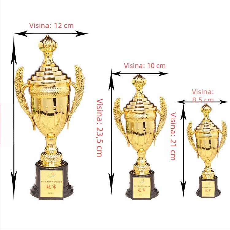 Metalne sportske trofeje za košarku, nogomet, utrke golubova i Taekwondo - prilagodljive, s otiskom logotipa