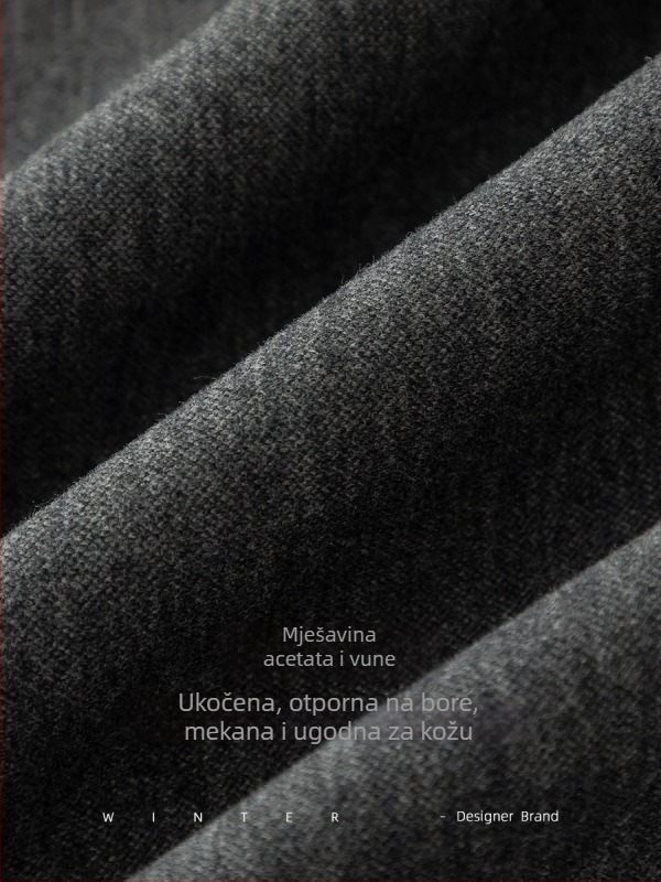 Ženska duga A-linijska suknja s kišobran siluetom, siva, visoki pojas, jesen-zima moda, francuski stil