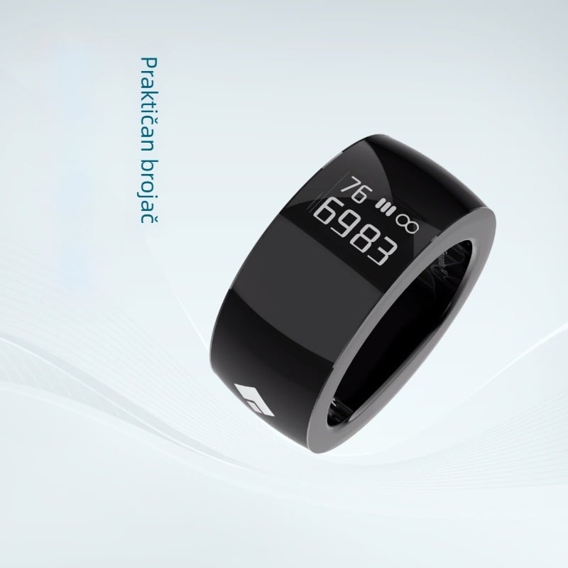 Equantu nehrđajući čelični prsten s brojačem SQ668, pametni Bluetooth prsten