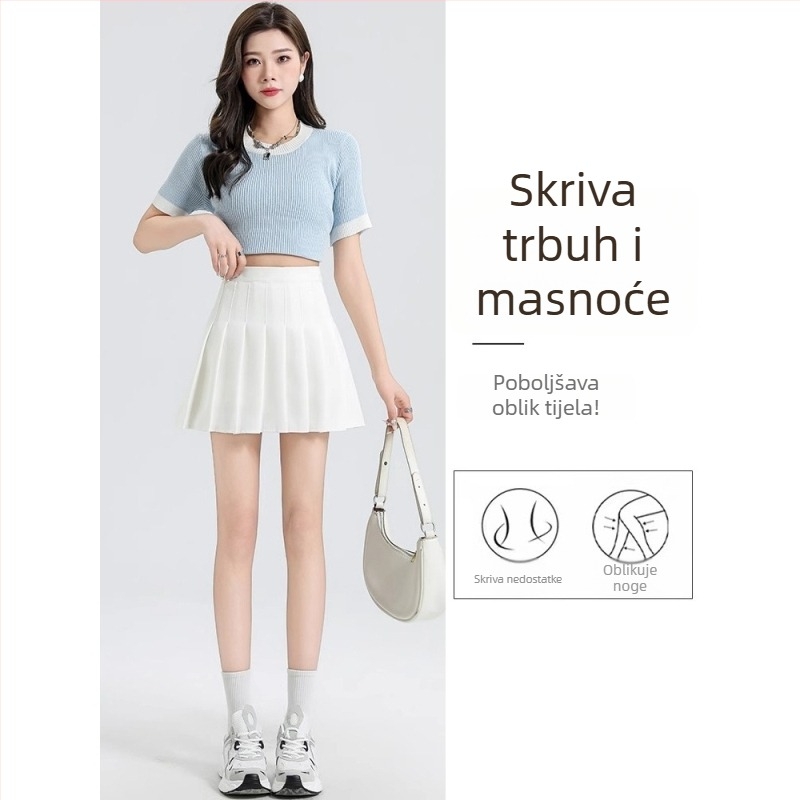 Nova plisirana suknja u stilu uniforme, kratka