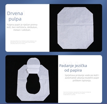 Jednokratna podloga za WC za dom i putovanje, prijenosna za sve sezone, jastučić za sjedenje od drvenog celuloznog materijala, debela