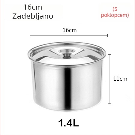Nerđajući čelični spremnik za ulje s poklopcem, kuhinjski uljni lonac, otporan na visoke temperature, s filtrom za ostatke ulja