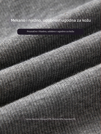 K3709 Rebrasti top s dvostrukim naramenicama za žene, uski kroj, jastučići za grudi, pamukasti vrh za proljeće/ljeto