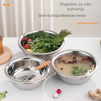 Duboko i debelo korito od 304 nehrđajućeg čelika, za kućnu upotrebu — veliko višenamjensko korito za pranje lica, pranje rublja, pranje povrća i tijesto