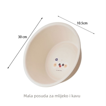 Debeli plastični umivaonik za domove i studentske domove — kuhinja, kupaonica, pranje rublja, pranje povrća i stopala, bijela