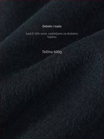 Ženski zimski kaput od kašmira i vune, dugi kroj, poslovni stil, premium vuneni kaput.
