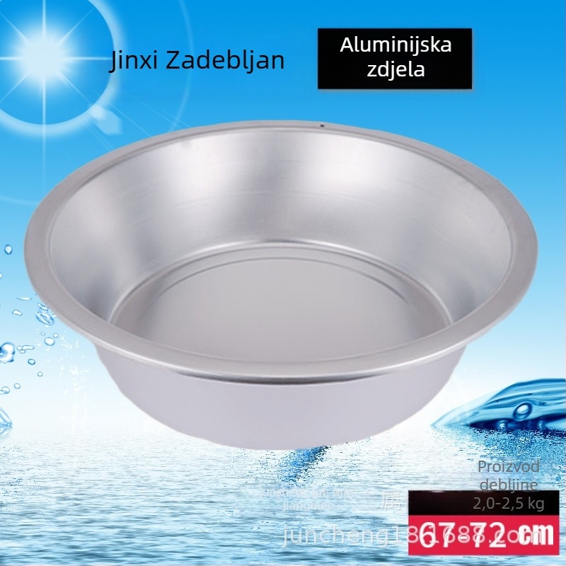 Jinxi aluminijski retro bazen za pranje rublja i povrća, čvrsta konstrukcija, 67 cm