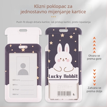 Plastična futrola za školsku iskaznicu, prilagođena zaštita od gubitka za učenike i nastavnike, privjesak s zvončićem