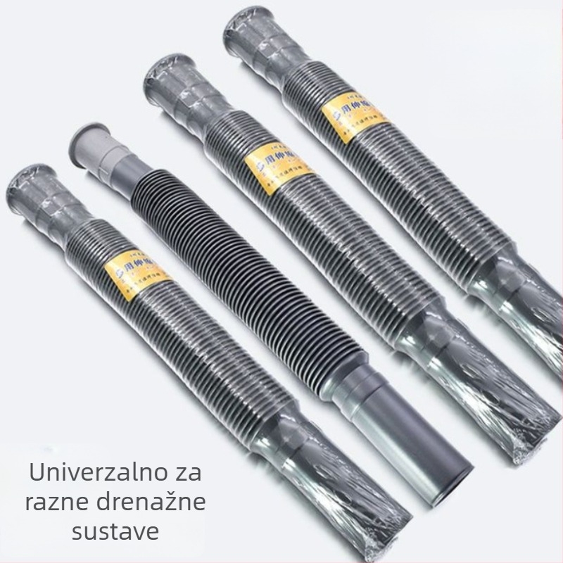 Teleskopska plastična odvodna cijev za umivaonik, produživač, debela, otporna na koroziju i mirise