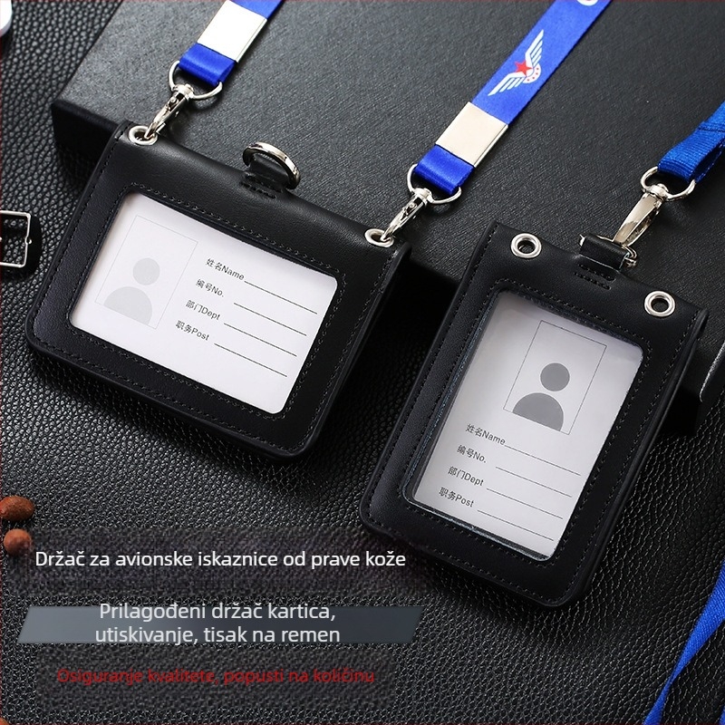 Kožna držač kartica civilnog zrakoplovstva, značke zračne luke i pilotske identifikacije