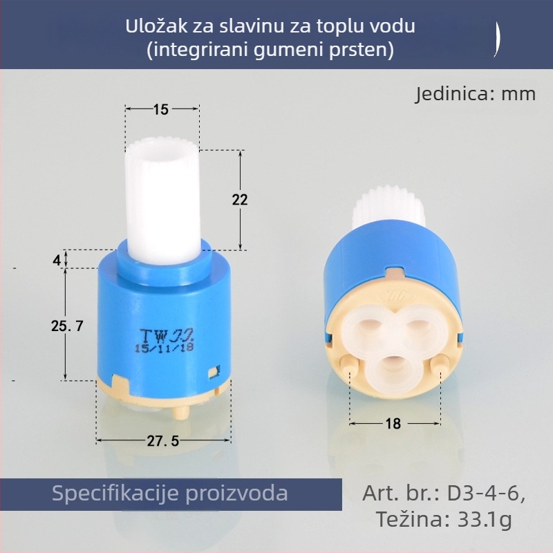 Dodatak za električnu kuhinjsku slavinu s keramičnim jezgrom ventila i prekidačem za popravak curenja