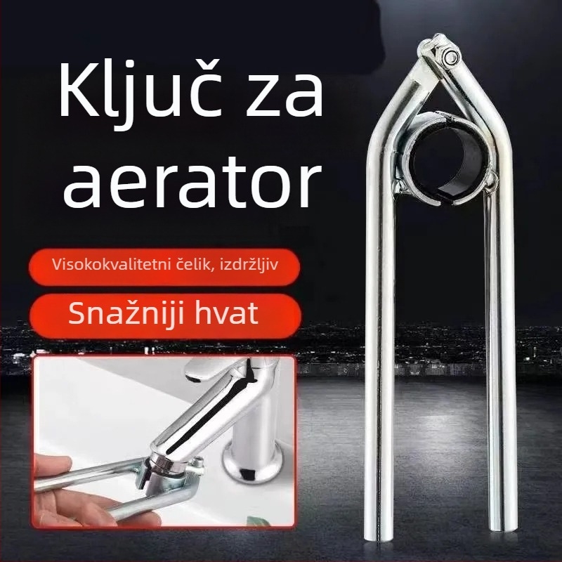 Ključ za aerator slavine i alat za demontažu izlaznog dijela, kuhinjska mrežica filtra i protivklizni uređaj za otpuštanje