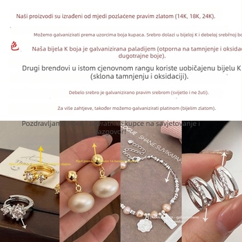 Ogrlica s mašnicom, efekt razbijenog srebra, višeslojni lanac ključne kosti