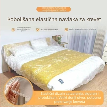Ekstra velike i debeli zaštitni pokrov protiv prašine s elastičnim manžetama za krevet, potpuno pokriva kauč i namještaj