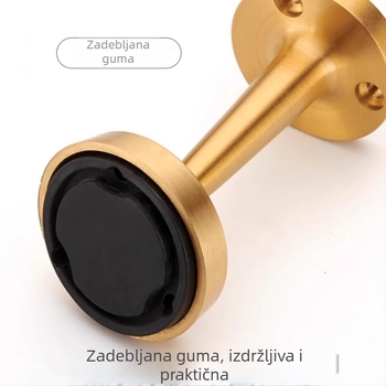 Bakreni magnetski držač vrata s gumiranim vrhom, zidna montaža, protiv sudara, za staklena vrata