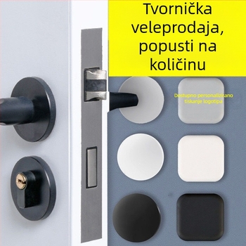 Protunožni jastuk za vrata ormarića i hladnjaka, kvadratni ili kružnog oblika, zaštita kvake i vrata, tiha naljepnica sa glatkom površinom