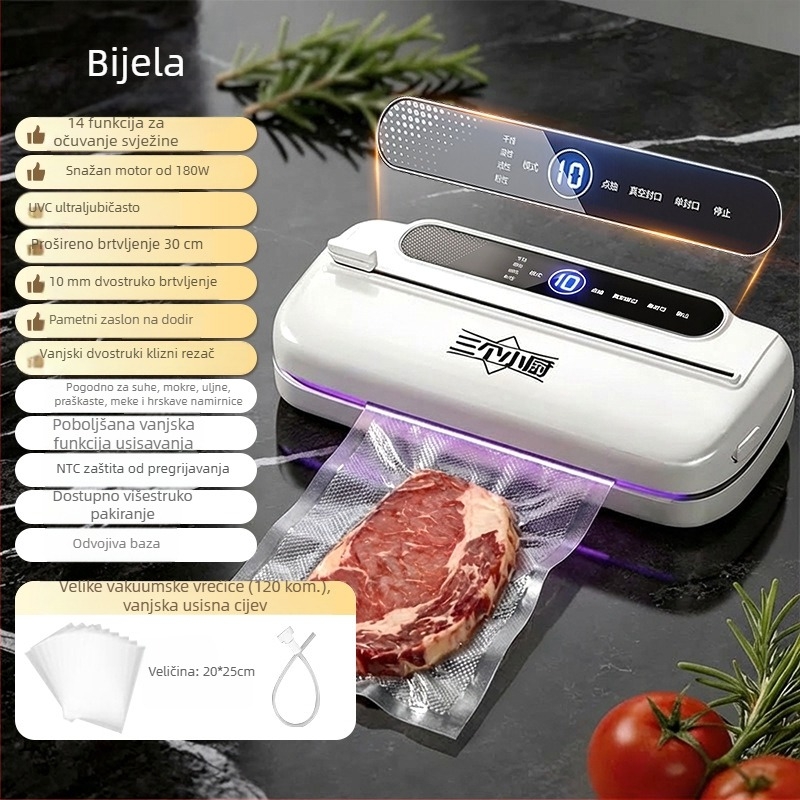 Three Little Chefs vakuumska zapremina sve-u-jednom s glasovnim upravljanjem, automatsko pakiranje za kućnu i komercijalnu upotrebu