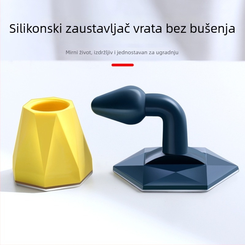 Silikonski amortizer vrata, montaža bez bušenja, zaštita od udara, za kupaonicu