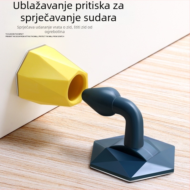 Silikonski amortizer vrata, montaža bez bušenja, zaštita od udara, za kupaonicu