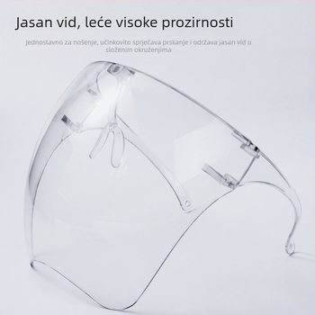 Prozirni akrilni štit s anti-fog zaštitom za uklanjanje gel lakova u salonima noktiju