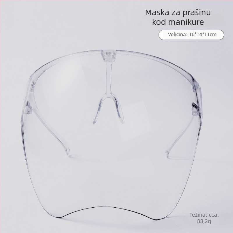Prozirni akrilni štit s anti-fog zaštitom za uklanjanje gel lakova u salonima noktiju