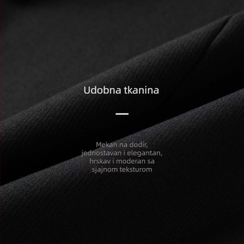 Muško odijelo Slim Fit s notched ovratnikom i dvogumbom, poslovno formalno za proljeće i jesen, tkanina poliester-viskoza