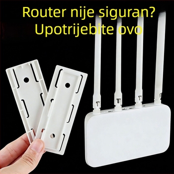Zidni držač za ruter i Wi‑Fi modem, bez bušenja, organizator za produžni kabel