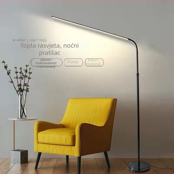 LED podna svjetiljka za dnevni boravak i spavaću sobu, uspravnog dizajna za čitanje u krevetu i vježbanje na klaviru, podesiva visina do 15 cm, 220V, visok CRI ≥90