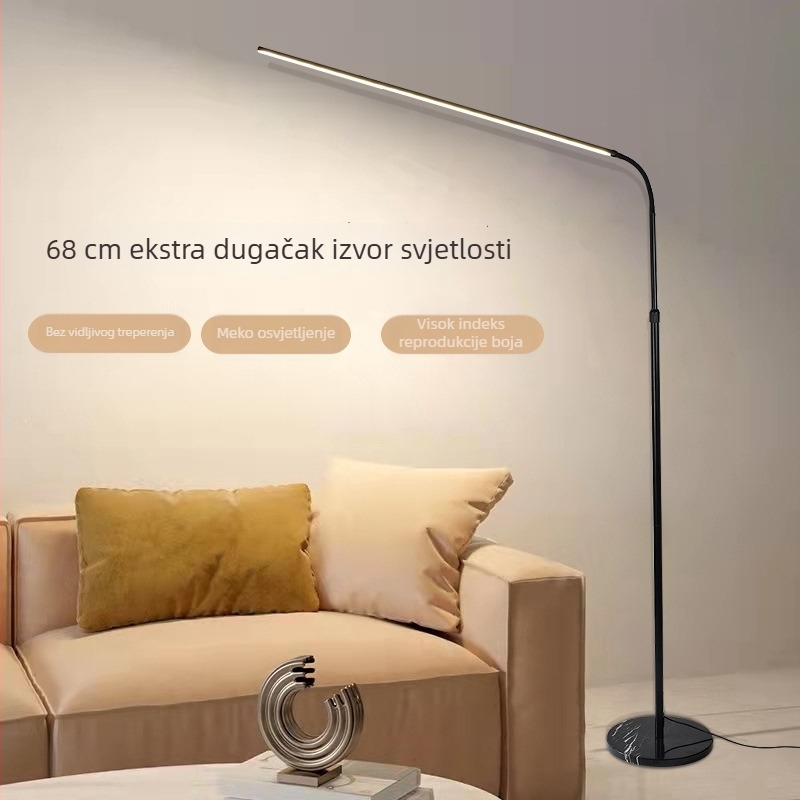 LED podna svjetiljka za dnevni boravak i spavaću sobu, uspravnog dizajna za čitanje u krevetu i vježbanje na klaviru, podesiva visina do 15 cm, 220V, visok CRI ≥90