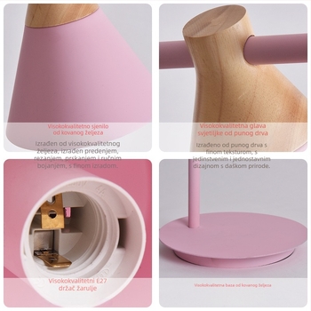 Skandinavska moderna minimalistička podna lampa u pastelnim makaron bojama za spavaću sobu, radnu sobu i dnevni boravak.