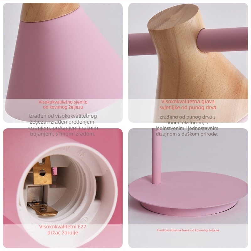Skandinavska moderna minimalistička podna lampa u pastelnim makaron bojama za spavaću sobu, radnu sobu i dnevni boravak.