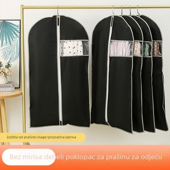 Pokrov za odjeću od netkanog materijala, viseći zaštitni pokrov za odjeću, prozračni prozirni vrećica za krzno u garderobi