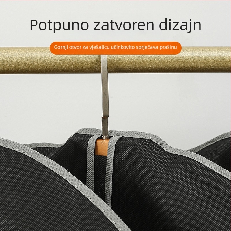 Pokrov za odjeću od netkanog materijala, viseći zaštitni pokrov za odjeću, prozračni prozirni vrećica za krzno u garderobi