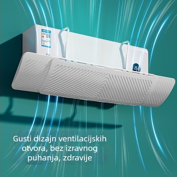 Izvlačni štitnik za klimatizacijski uređaj, univerzalni, zidni bez instalacije, zaštita od izravnog strujanja zraka za bebe