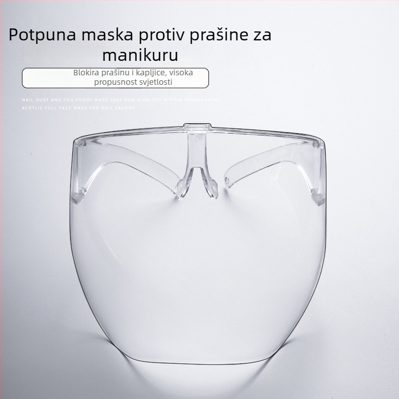 Prozirni akrilni kapak za nokte s anti-fog štitom za zaštitu od prašine i uklanjanje gel laka