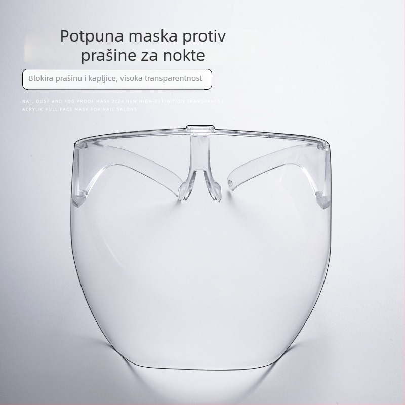 Prozirni akrilni kapak za nokte s anti-fog štitom za zaštitu od prašine i uklanjanje gel laka
