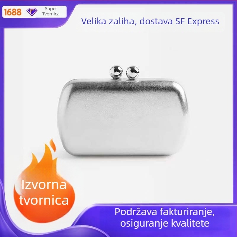 Ženska torba u europsko-američkom stilu, mini ovalna crossbody ili clutch, PU koža, magnetsko zatvaranje, večernja torba
