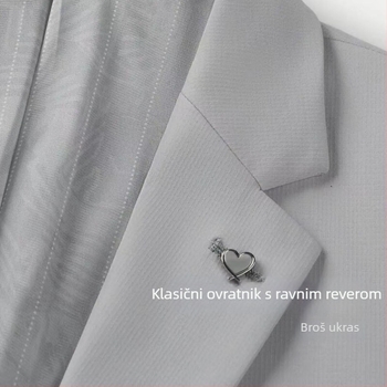 Novo muško casual sako s mekim kožom i UV zaštitom, Slim Fit, četverostruka elastika, notch ovratnik, proljetni poslovni stil