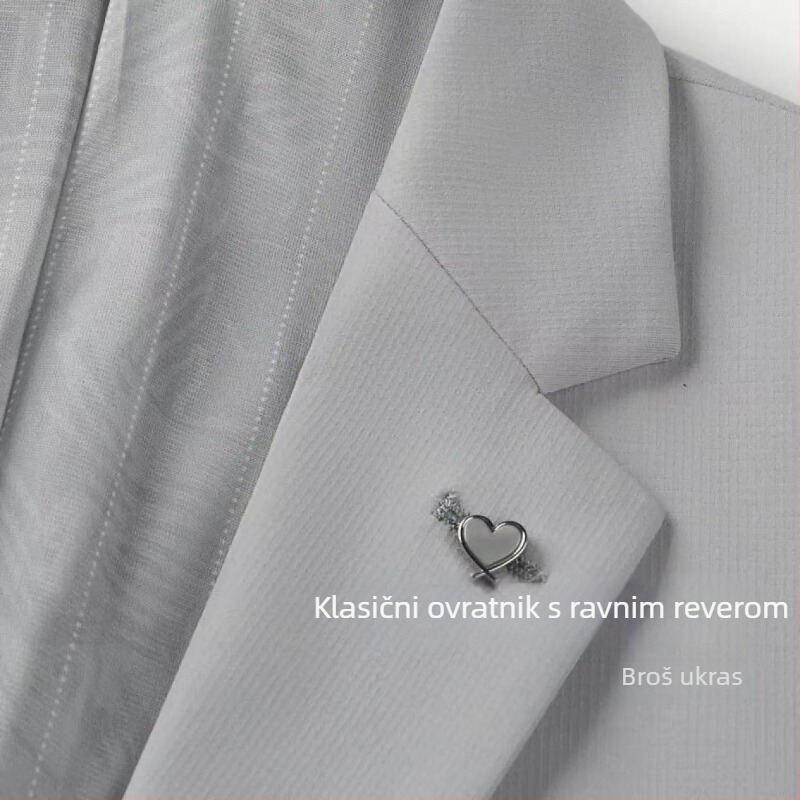 Novo muško casual sako s mekim kožom i UV zaštitom, Slim Fit, četverostruka elastika, notch ovratnik, proljetni poslovni stil