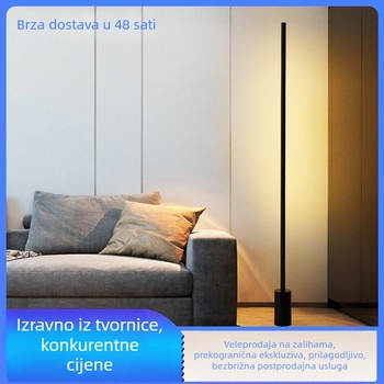 Nordijska moderna LED podna svjetiljka, s promjenjivom jačinom svjetla i prilagodljivom visinom, osvjetljenje za šminkanje, za dnevni boravak i spavaću sobu, minimalistički dizajn