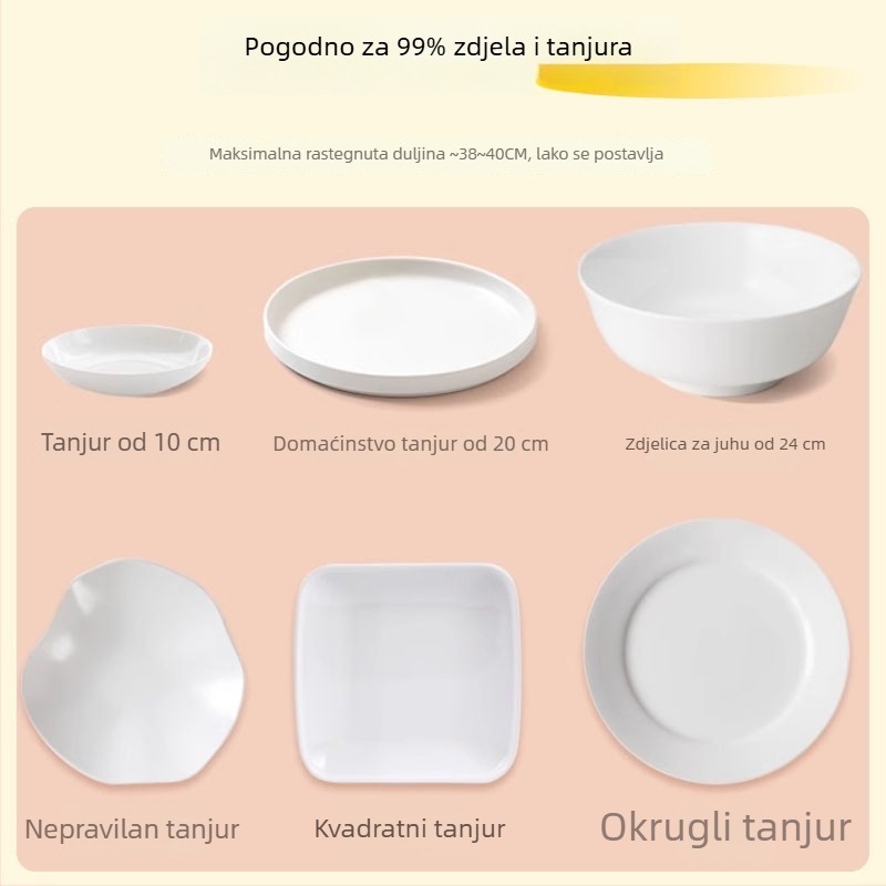Šareni poklopi za zdjele od PE plastične folije, jednokratni, debeli, čuvaju svježu hranu i štite od prašine