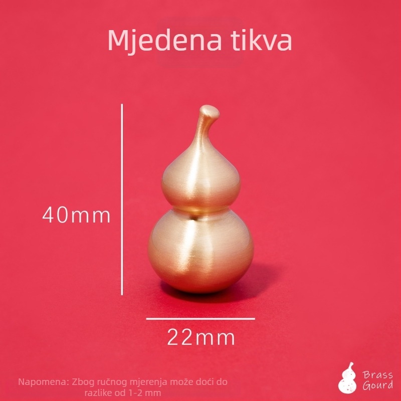 Mosazna ručica za garderobu s oblikom tikve za vrata ormarića i ladice, novi kineski stil vintage dizajn, s jednim otvorom