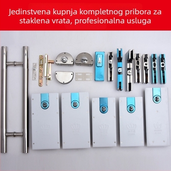 Bezokvirna staklena vrata od nehrđajućeg čelika s debelim držačem
